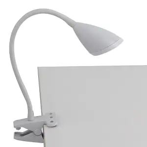 Luminosa HEGEL Clamp Reading Table Lamp White 260lm 4000K 9.5x33cm