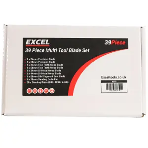 Excel Oscillating Multi Cutter Blade 39 Piece Accessories Set for Makita DeWalt