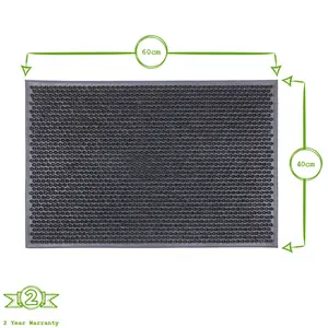 87 Heavy Duty Rubber Door Mat - 60cm x 40cm - Classic (Set of 2)