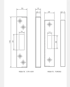 ERA Rebate Kit 0.5" for Fortress Deadlock - Polished Brass