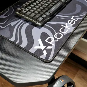 X-Rocker Panther Gaming Desk 100 x 60cm with FREE Mousepad - BLACK