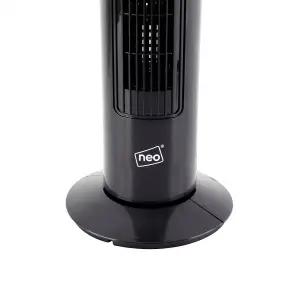 Neo Black 29 inch 3 Speed Oscillating Free Standing Tower Fan