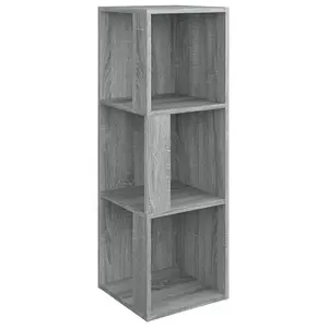 Berkfield Corner Cabinet Grey Sonoma 33x33x100 cm Engineered Wood