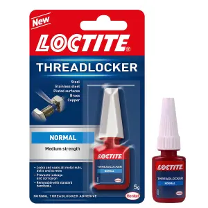 Loctite Medium Strength Easy to Use Threadlocker Transparent Adhesive 5g, 2 Pack