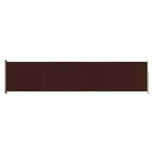 Berkfield Patio Retractable Side Awning 140x600 cm Brown