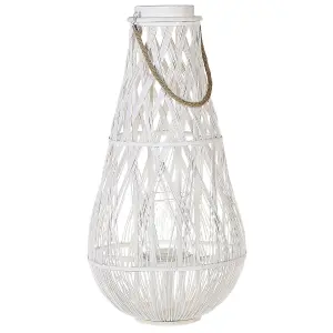 Beliani Rustic Lantern TONGA Wood White