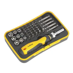 Sealey Socket & Bit Set 45pc Ratchet Screwdriver S0979