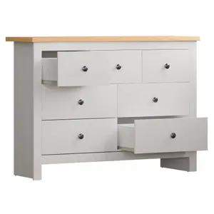 Vida Designs Arlington White 4+3 Drawer Chest (H)810mm (W)1115mm (D)350mm