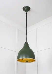 Smooth Brass Brindley Pendant in Heath