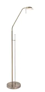 Luminosa Madrid LED Reading Floor Lamp Antique Brass