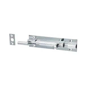 Timco - Necked Barrel Bolt - Polished Chrome (Size 100 x 25mm - 1 Each)