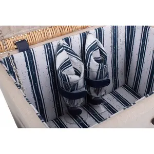 2 Person Nautical Theme Fitted Picnic Hamper