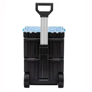 Ox Tooltrek Trade 3 Piece Deep Tool Box + Trolley Wheels + Organiser OX-T602703