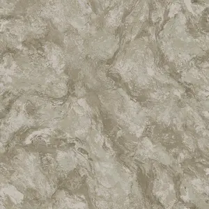 Holden Levanto Liquid Marble Metallic Swirls Vinyl Beige Taupe Wallpaper