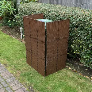 Rattan Effect Wheelie Bin Screen (Single)