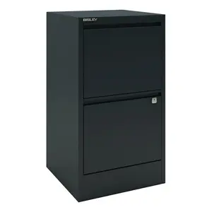 Home Filer 41.3cm Wide 2 -Drawer Solid Wood File Cabinet Anthracite