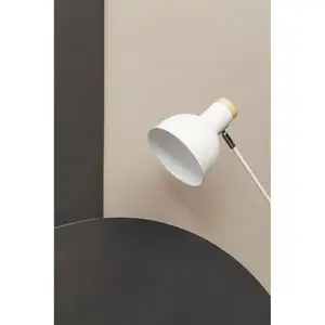 Interiors by Premier Matte White Floor Lamp, Easy to Assemble Bedside Table Light, Eco-friendly Lamp for Table, Living Room