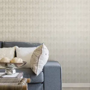 Galerie Simply Silks 4 Grey Harlequin Embossed Wallpaper