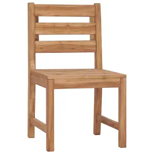 Berkfield Garden Chairs 2 pcs Solid Teak Wood