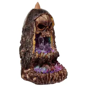 Puckator Skull Cave LED Backflow Incense Burner