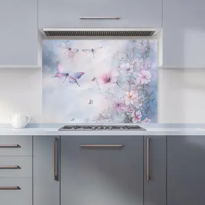 Ava Sterling: 00019 Premium Glass Kitchen Splashback W900mm x H650mm