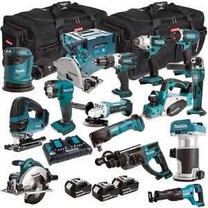 Makita 18V 15 Piece Power Tool Kit with 3 x 5.0Ah Battery & Charger T4TKIT-1600