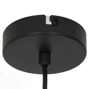 GoodHome Mavique Matt Black Pendant ceiling light, (Dia)220mm