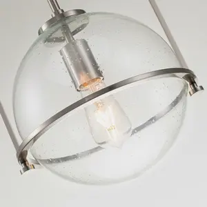 Luminosa Hinkley Somerset Globe Pendant Ceiling Light Brushed Nickel