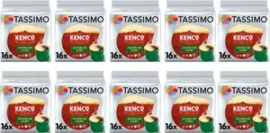 Tassimo Kenco Decaf Coffee Pods - 10 Packs (160 Drinks)