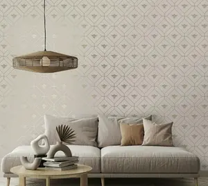 Holden Decor Honeycomb Bee Pink Geometric and Insects Smooth Wallpaper