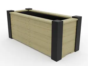 RusticRidge wooden planter, 1200x500x500