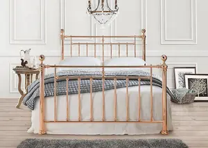 Alexander 4FT6 Double Rose Gold Bed Frame