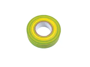 Connect 36891 Green & Yellow PVC Insulation Tape 19mm x 20m - Pack 1