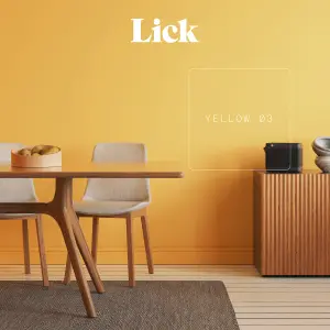 Lick Yellow 03 Matt Emulsion paint, 2.5L