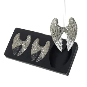 Glittery Wings Hanging Figurine Ornament (Set of 3)