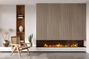 Fuse Acoustic Wooden Wall Panel in Walnut Effect, 2.4m x 0.6m