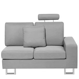 Corner Sofa STOCKHOLM Light Grey Fabric Right Hand