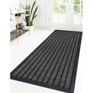 Non-Slip Indoor Outdoor Door Mat Grey / Rectangle 45 x 75 cm