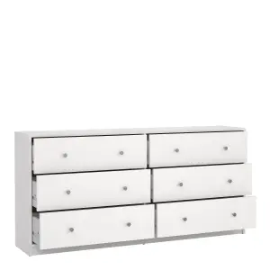 6 Drawer Chest (3+3) in White May