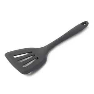 Zeal Silicone Flexible Slotted Turner, 30cm, Dark Grey