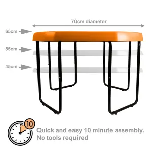 simpa Medium 70cm Orange Mixing Play Tray Sand Pit Toys with 3 Tier Height Adjustable Stand