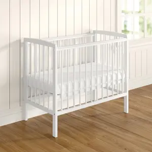 Sydney Mini Cot with Mattress White