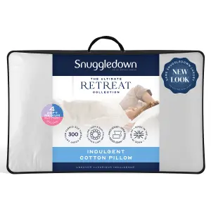 Snuggledown Indulgent Cotton Soft Support Pillow 4 Pack