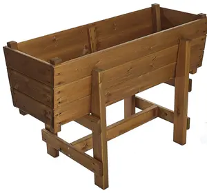 Garden Raised Wooden Vegetable Flower Planter Trough Tall Veg Herb Container Potato Wide Box Extra Depth