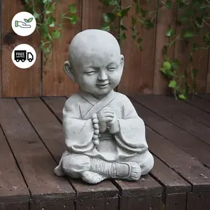 Small Sitting Monk Garden Ornament