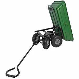 75L Garden Tipping Dump Cart 250 kg Wheelbarrow Trolley Utility Truck Trailer