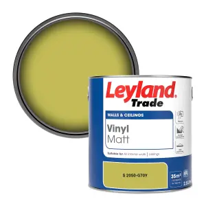 Leyland Trade Vinyl Matt Walls & Ceilings Emulsion Paint (S 2050-G70Y) 2.5L