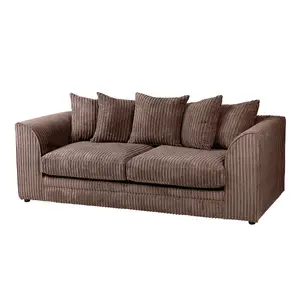 Lennox Chocolate Sofa Set 3 Seater