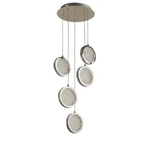 Lavina Multi-Light Chrome LED Pendant