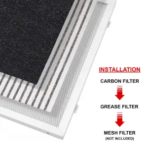 UNIVERSAL Cooker Hood Filter Extractor Vent Fan Odour + Grease Carbon Filters